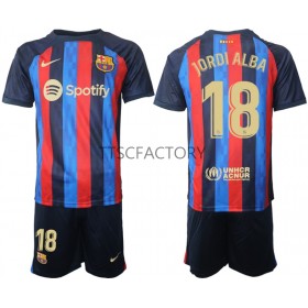 Camiseta FC Barcelona Jordi Alba 18 Niño Primera Equipación 2022/2023